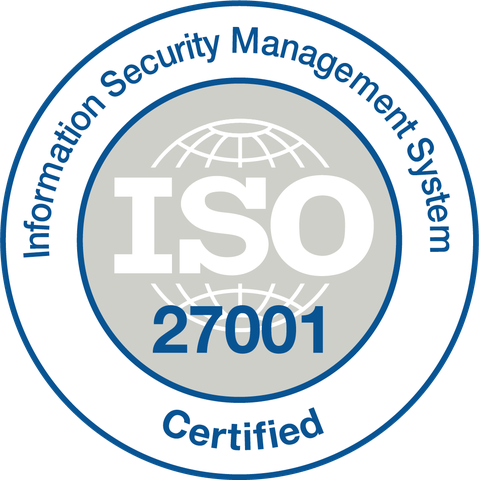 ISO 27001 Information Security Management System Certified