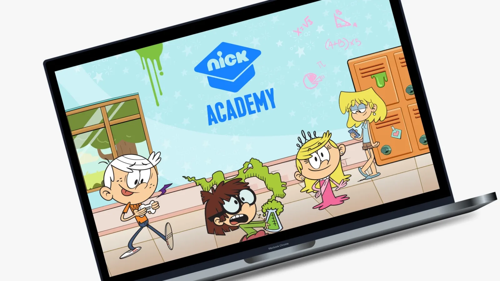 תלמידים לומדים עם NickAcademy על מחשב בכיתה