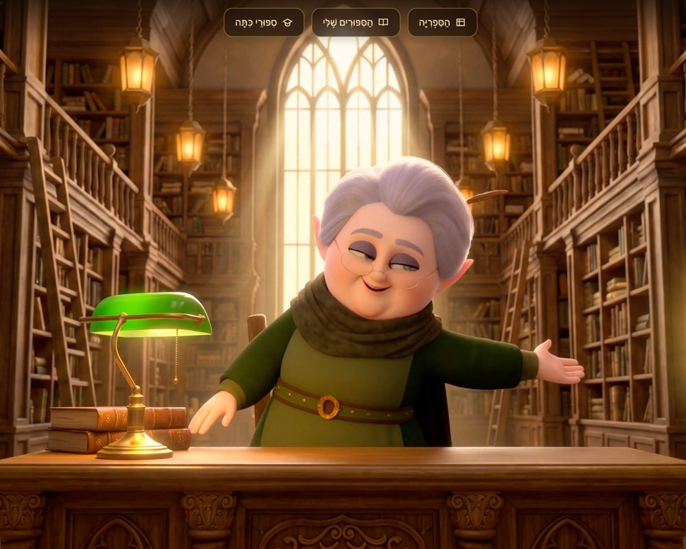A bibliotecária do StoryGarden, novo design